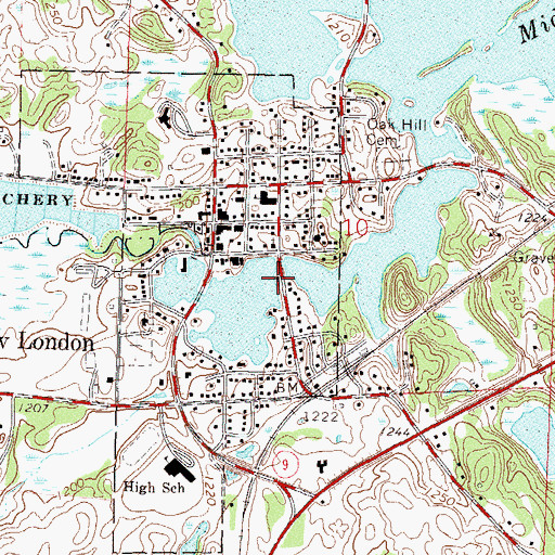 Topographic Map of Seventh-Day Adventist Church, MN