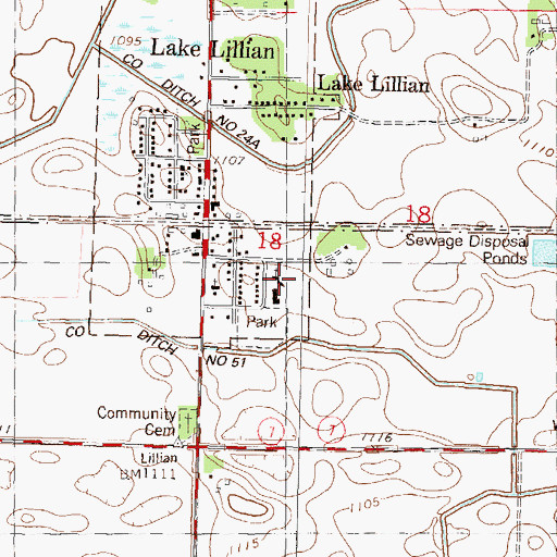 Topographic Map of Saint Thomas More Catholic Church, MN