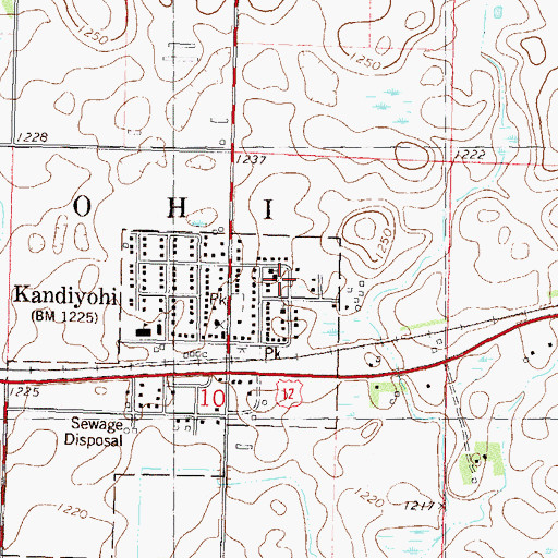 Topographic Map of Saint Patrick Catholic Church, MN