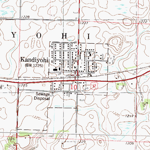 Topographic Map of Ebenezer Lutheran Church, MN