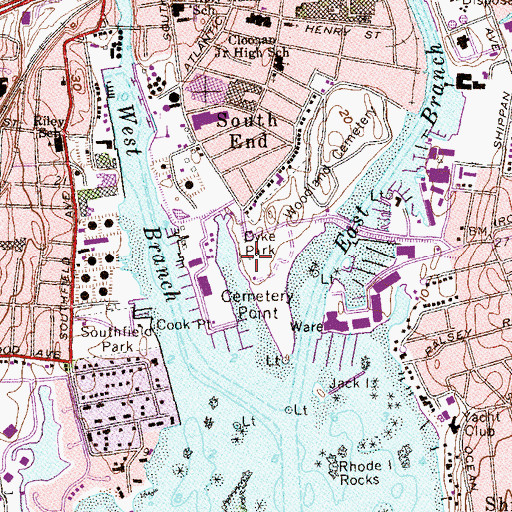 Topographic Map of Dyke Park, CT