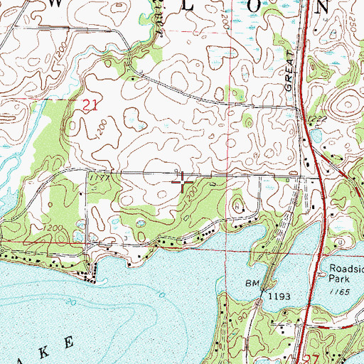 Topographic Map of Our Lady of the Lakes Cemetery, MN