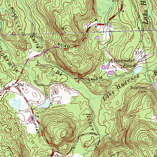 Topographic Map of Early Brook, CT