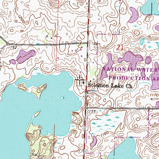Topographic Map of Vikor Lutheran Church Cemetery, MN