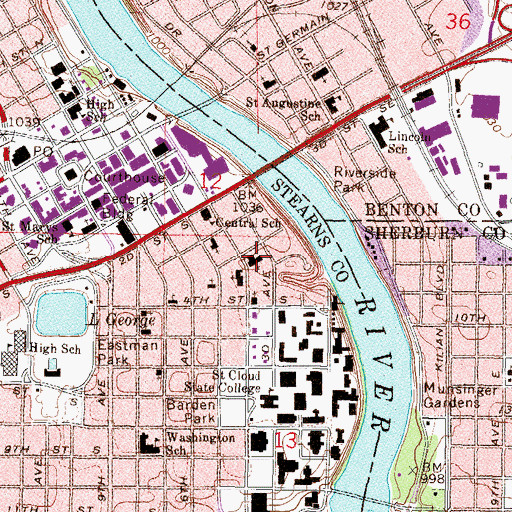 Topographic Map of Hope Covenant Church, MN