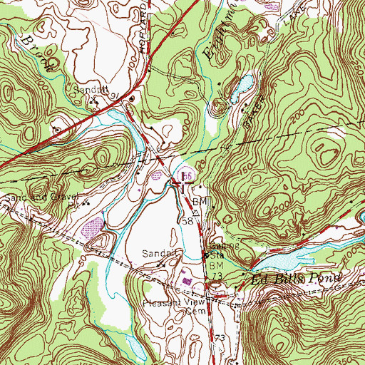 Topographic Map of East Branch Eightmile River, CT