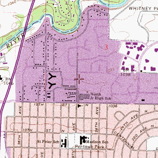 Topographic Map of The Church of Jesus Christ of Latter Day Saints, MN
