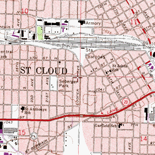 Topographic Map of Communion Life Fellowship, MN