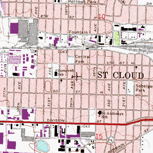Topographic Map of Redeemer Lutheran Church, MN