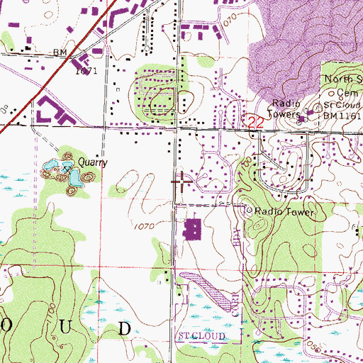 Topographic Map of Harvest Fellowship, MN