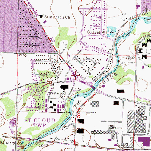 Topographic Map of People of Hope Lutheran Church, MN