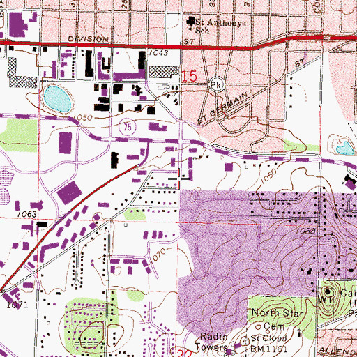 Topographic Map of Fellowship Bible Church, MN