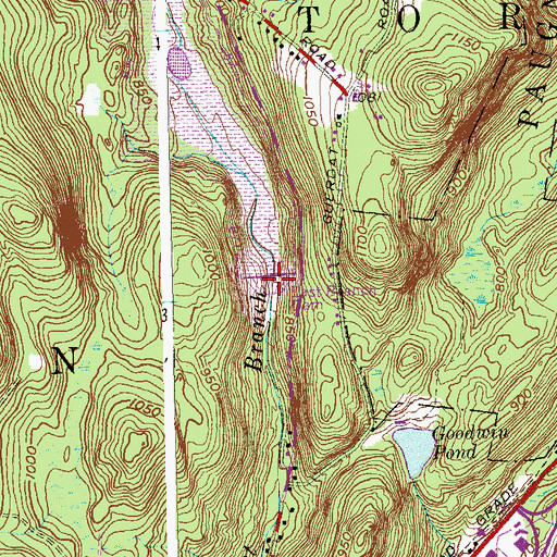 Topographic Map of East Branch Dam, CT