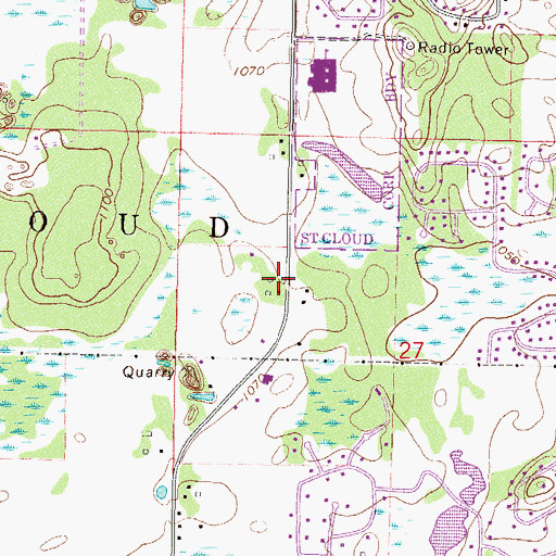 Topographic Map of Our Saviour's Lutheran Church, MN