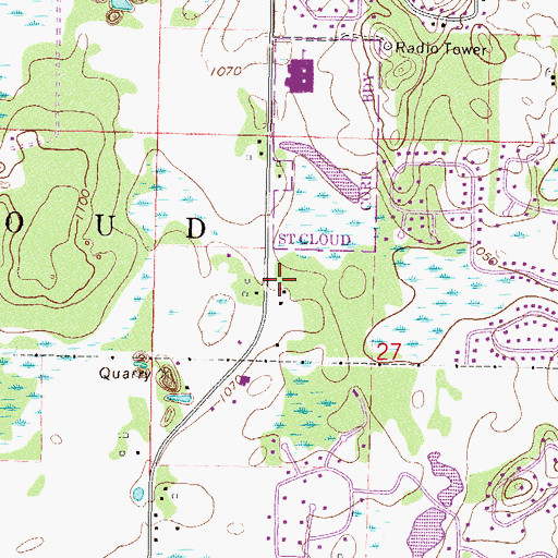 Topographic Map of Church of Christ, MN