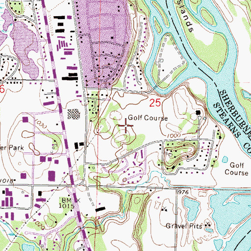 Topographic Map of Saint Cloud Country Club, MN