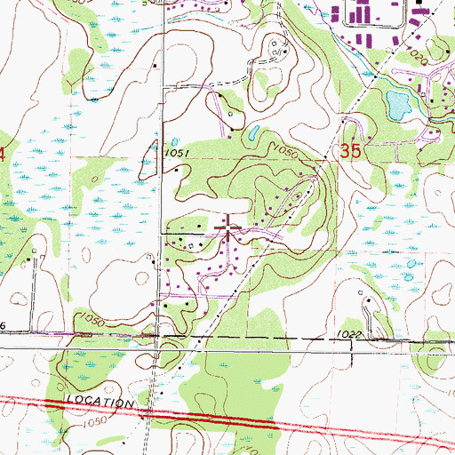 Topographic Map of Rose Richter Park, MN