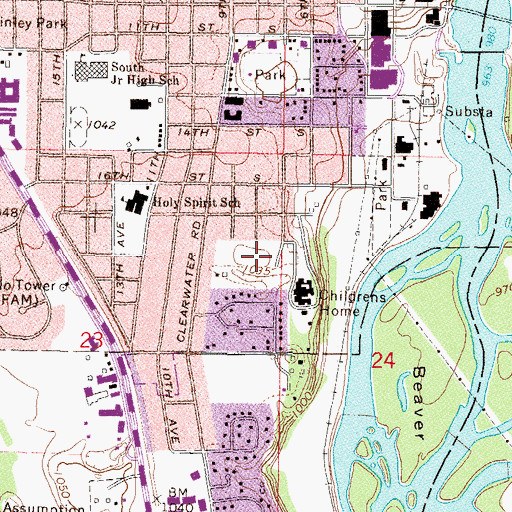 Topographic Map of Schmidt Park, MN