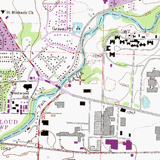 Topographic Map of Veterans Golf Course, MN