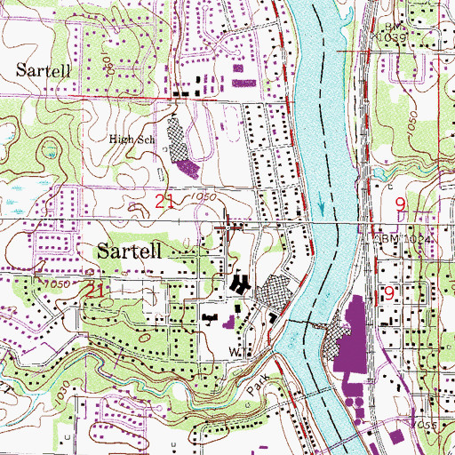 Topographic Map of Messiah Lutheran Church, MN