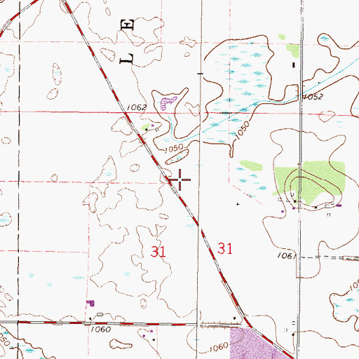 Topographic Map of Saint Cloud Baptist Church, MN