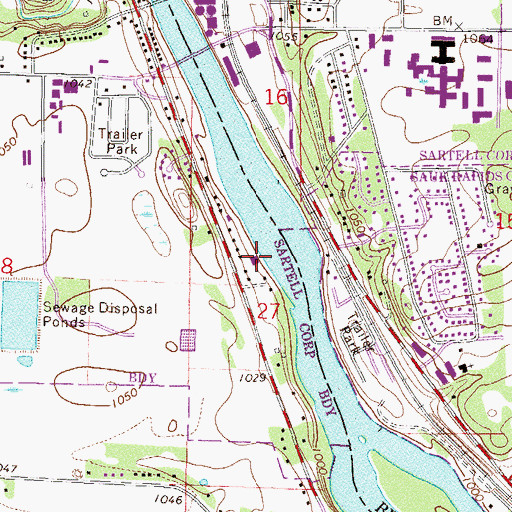 Topographic Map of Peaks Charter School, MN