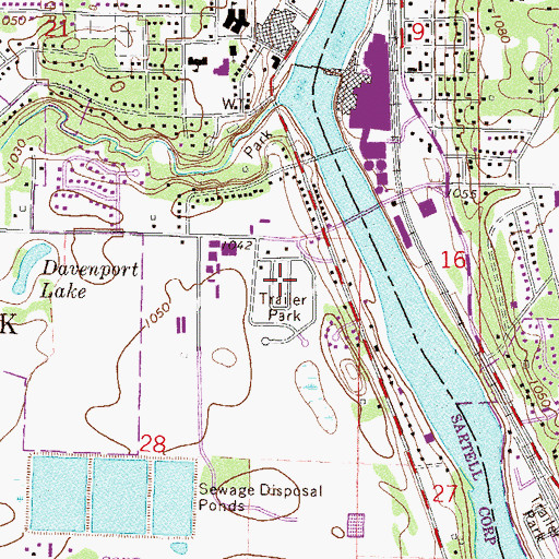 Topographic Map of Hi-Vue Park, MN