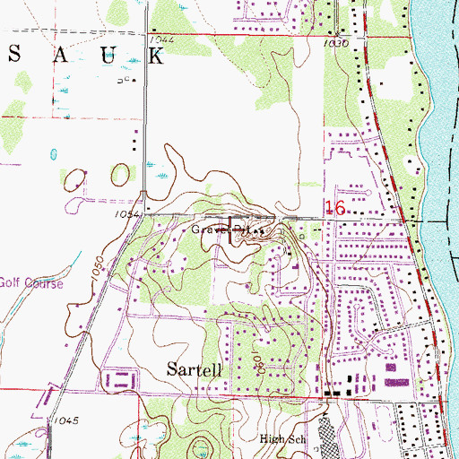 Topographic Map of Northside Park, MN