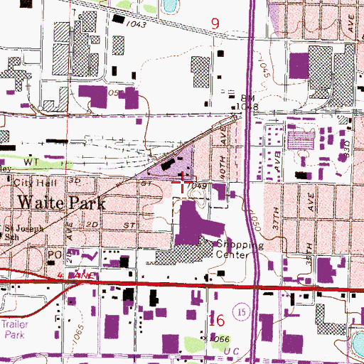 Topographic Map of Willie's Mobile Home Park, MN