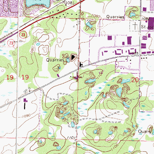 Topographic Map of Saint Cloud Church of God, MN