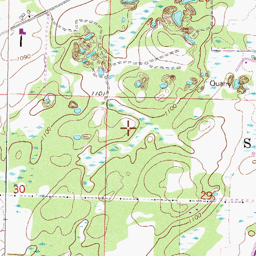 Topographic Map of Quarry Park and Nature Preserve, MN