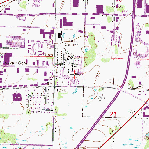 Topographic Map of Lion's Park, MN