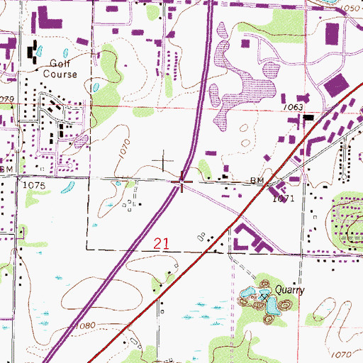 Topographic Map of Willow Creek Park, MN