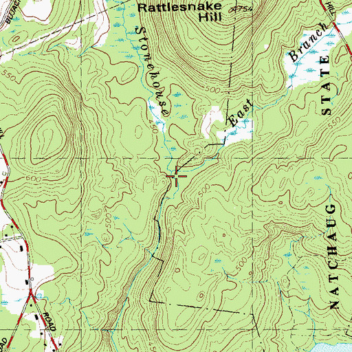 Topographic Map of East Branch Stonehouse Brook, CT