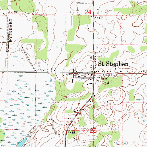 Topographic Map of John F Kennedy Elementary School, MN