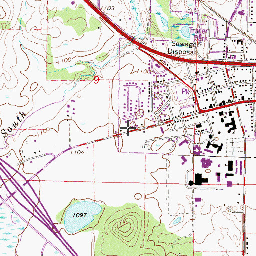 Topographic Map of Resurrection Lutheran Church, MN