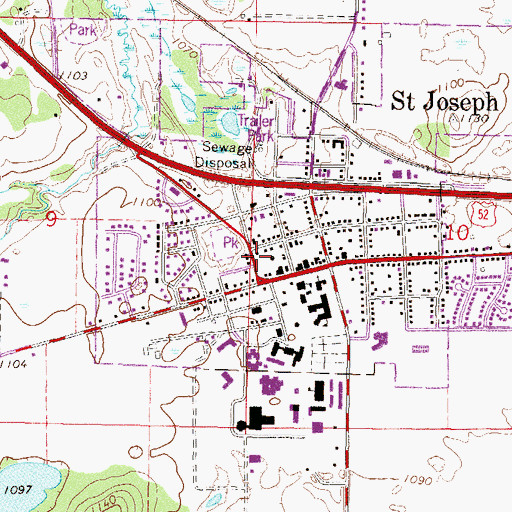 Topographic Map of Saint Joseph Medical Clinic, MN