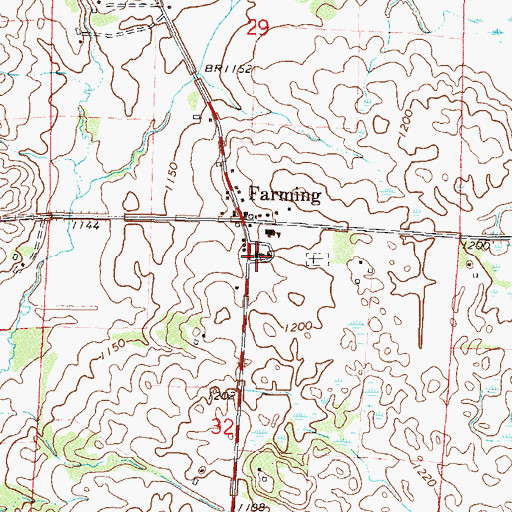 Topographic Map of Saint Catherine's Church, MN