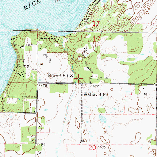 Topographic Map of Fishers Resort and Campground, MN
