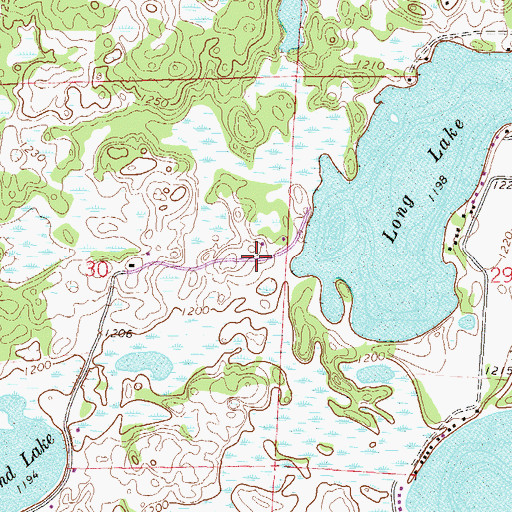 Topographic Map of El Rancho Manana Campground, MN