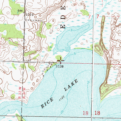 Topographic Map of Nordland Lutheran Church, MN