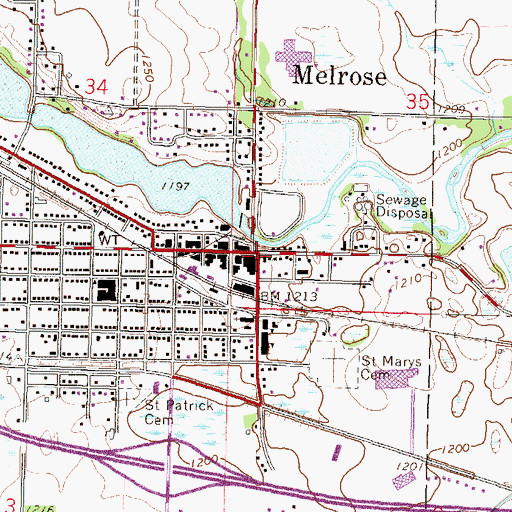 Topographic Map of Saint Michael's Church, MN