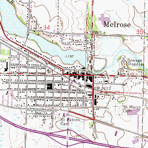 Topographic Map of Great River Regional Library, MN