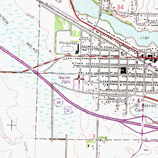 Topographic Map of Rose Terrace Mobile Home Park, MN