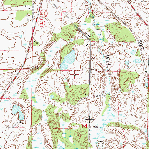 Topographic Map of Kimball Golf Club, MN