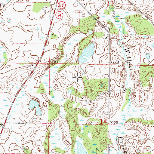 Topographic Map of Church of Saint Anne, MN