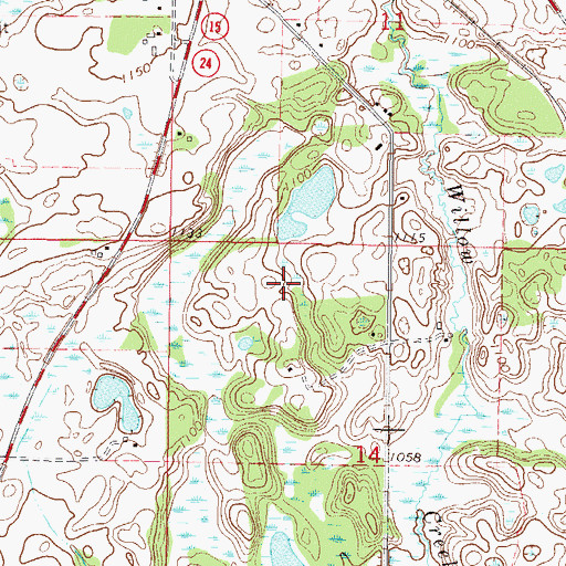 Topographic Map of Saint John's Lutheran Church, MN