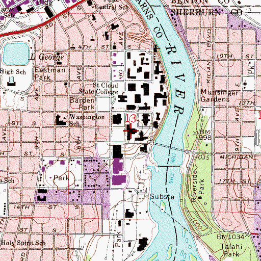 Topographic Map of Engineering and Computing Center, MN