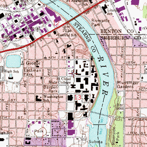 Topographic Map of Continuing Studies Building, MN