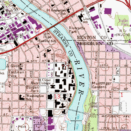 Topographic Map of Carol Hall, MN